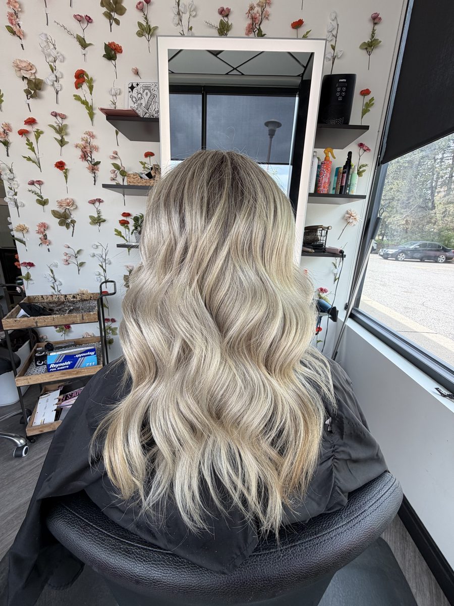 Lived-in blonde balayage by Marielle, Livonia MI